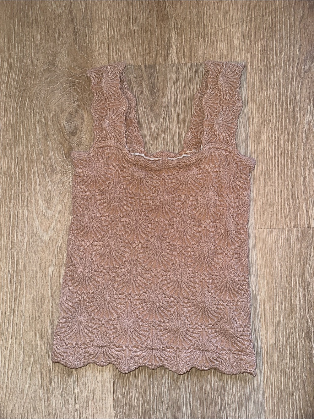 Free people love letter floral top in pink/beige